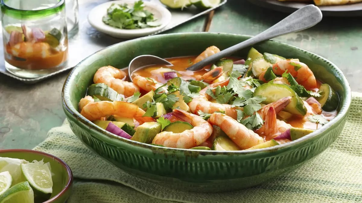 Mexican Gazpacho Shrimp Cocktail