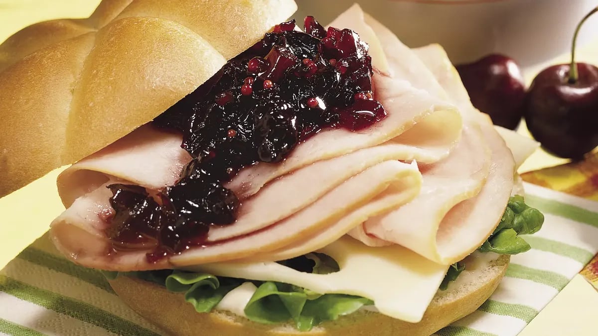 Smoked Turkey Sandwiches with Cherry Chutney