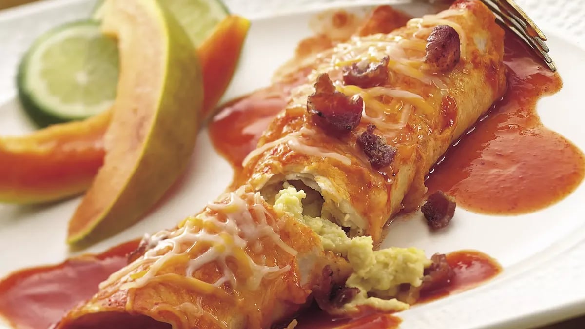 Bacon and Egg Enchiladas