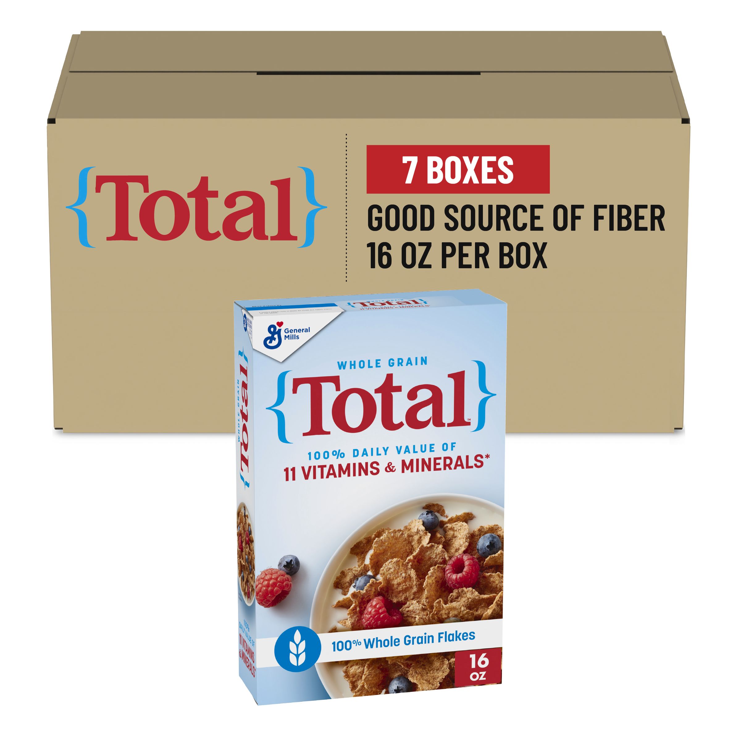  Case Optimized Hero Total(TM) Whole Grain Cereal Box 16 oz