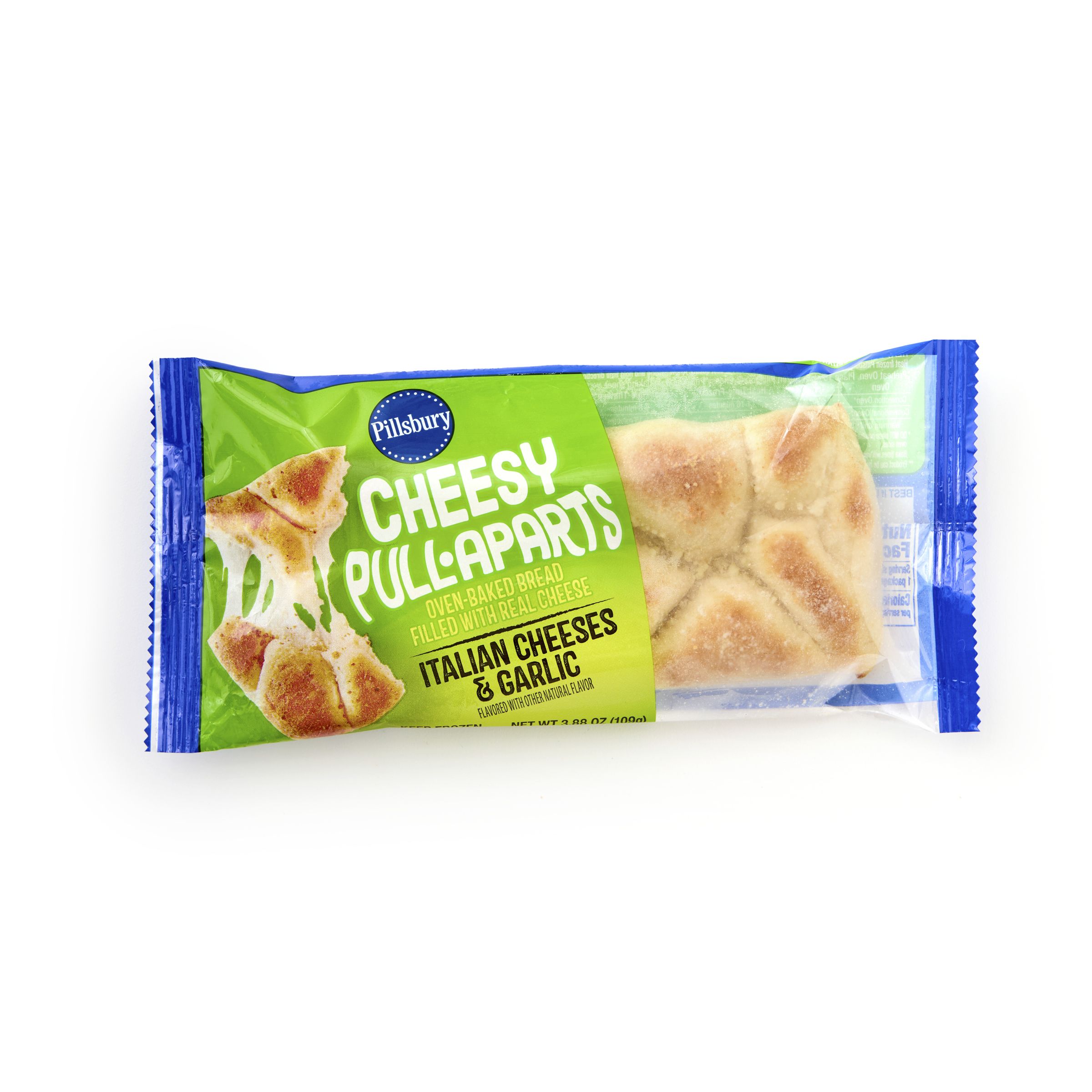  Inner Pack Pillsbury Frozen Meals Cheesy Pull-Aparts Single Serve Pouch Italian Cheeses & Garlic 72/3.88 OZ
