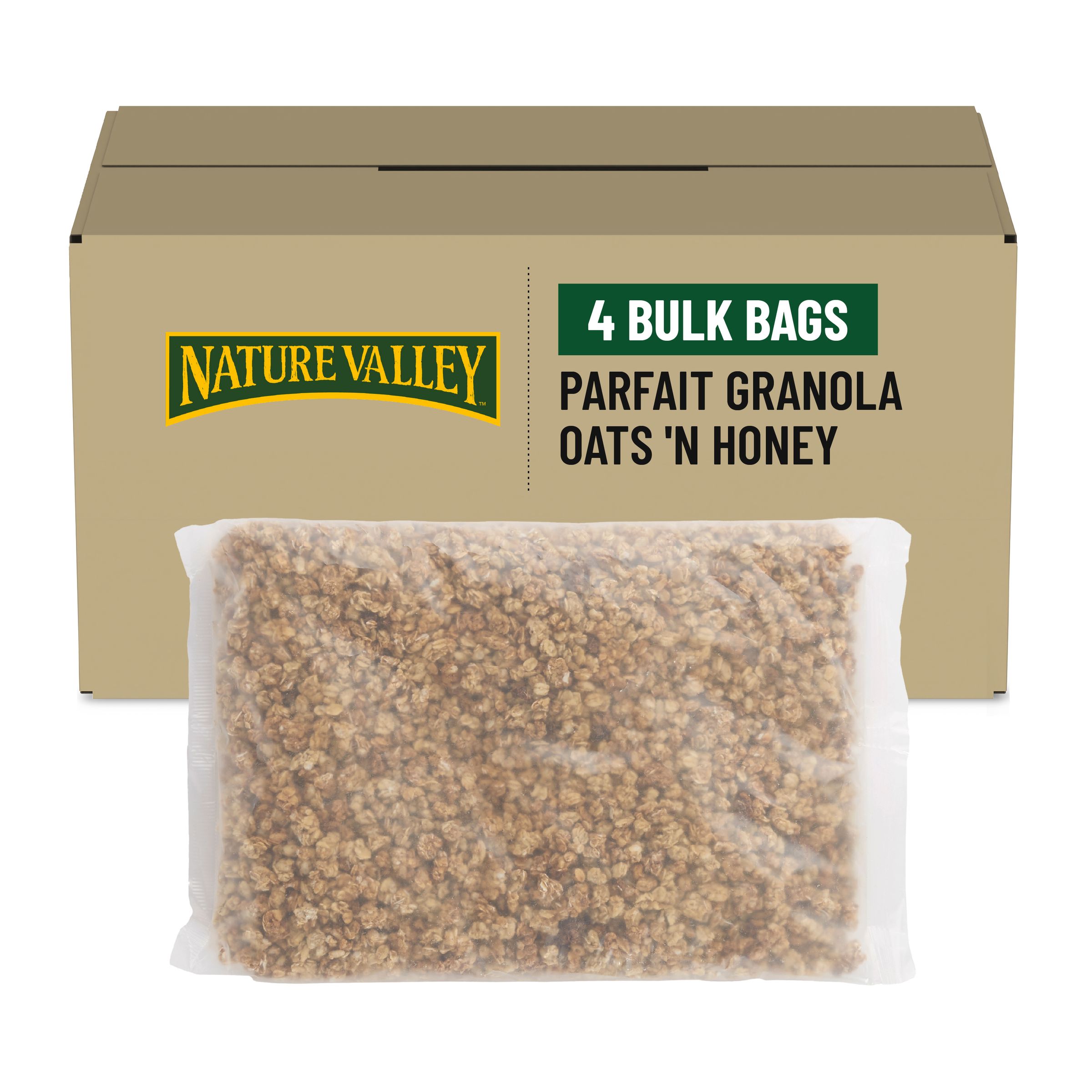  Case Optimized Hero Nature Valley Granola Cereal Bulk Bag Oats 'n Honey 4/50 OZ
