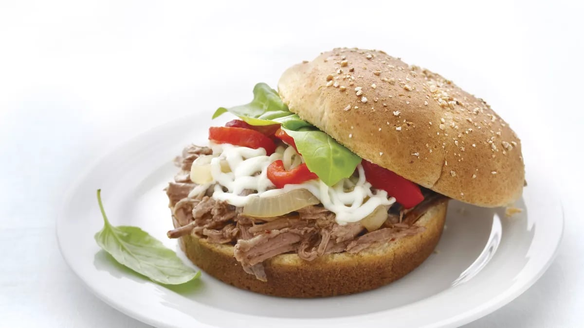 Skinny Italian Beef Sandwiches