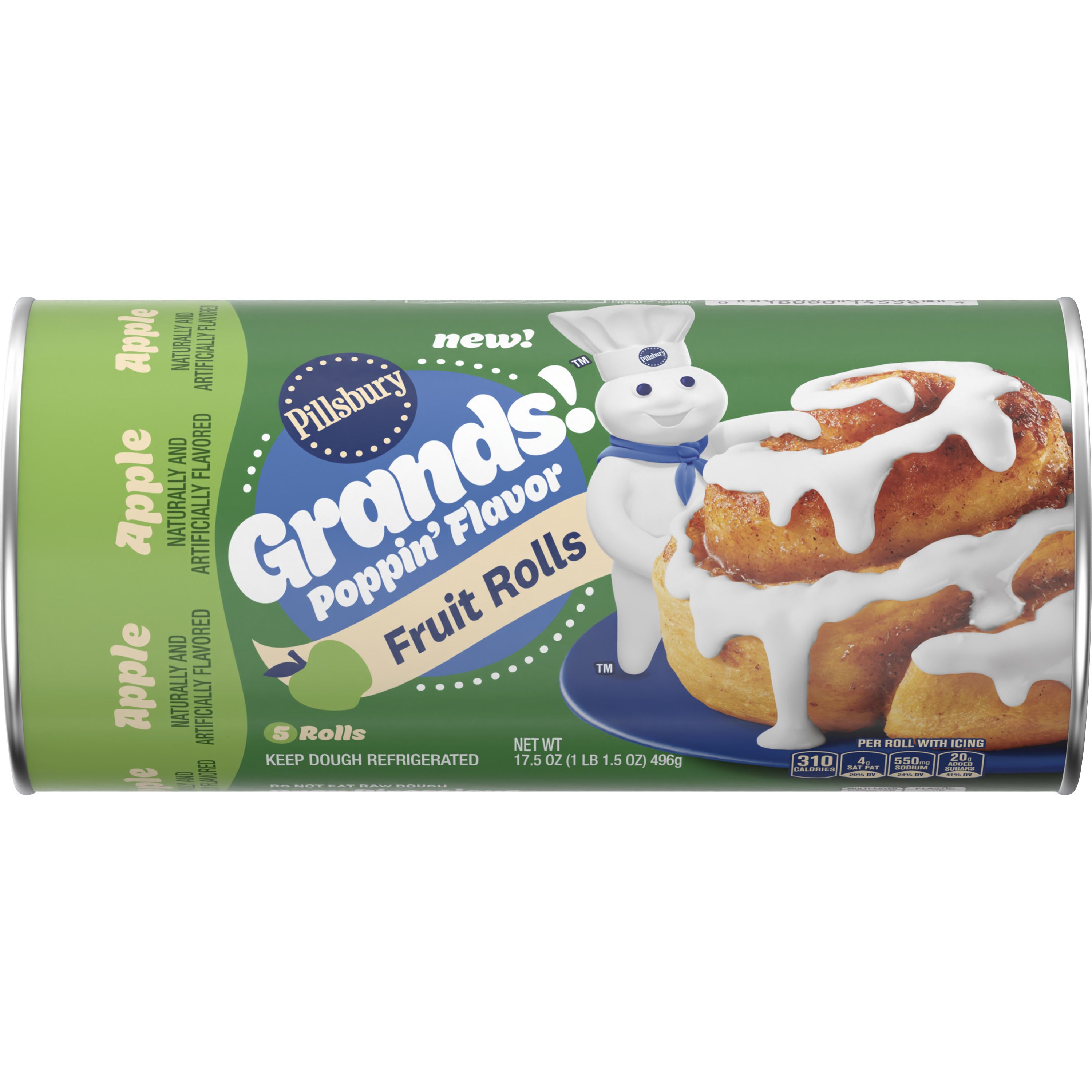 Pillsbury™ Grands!™ Poppin’ Flavor Fruit Rolls Apple - Front