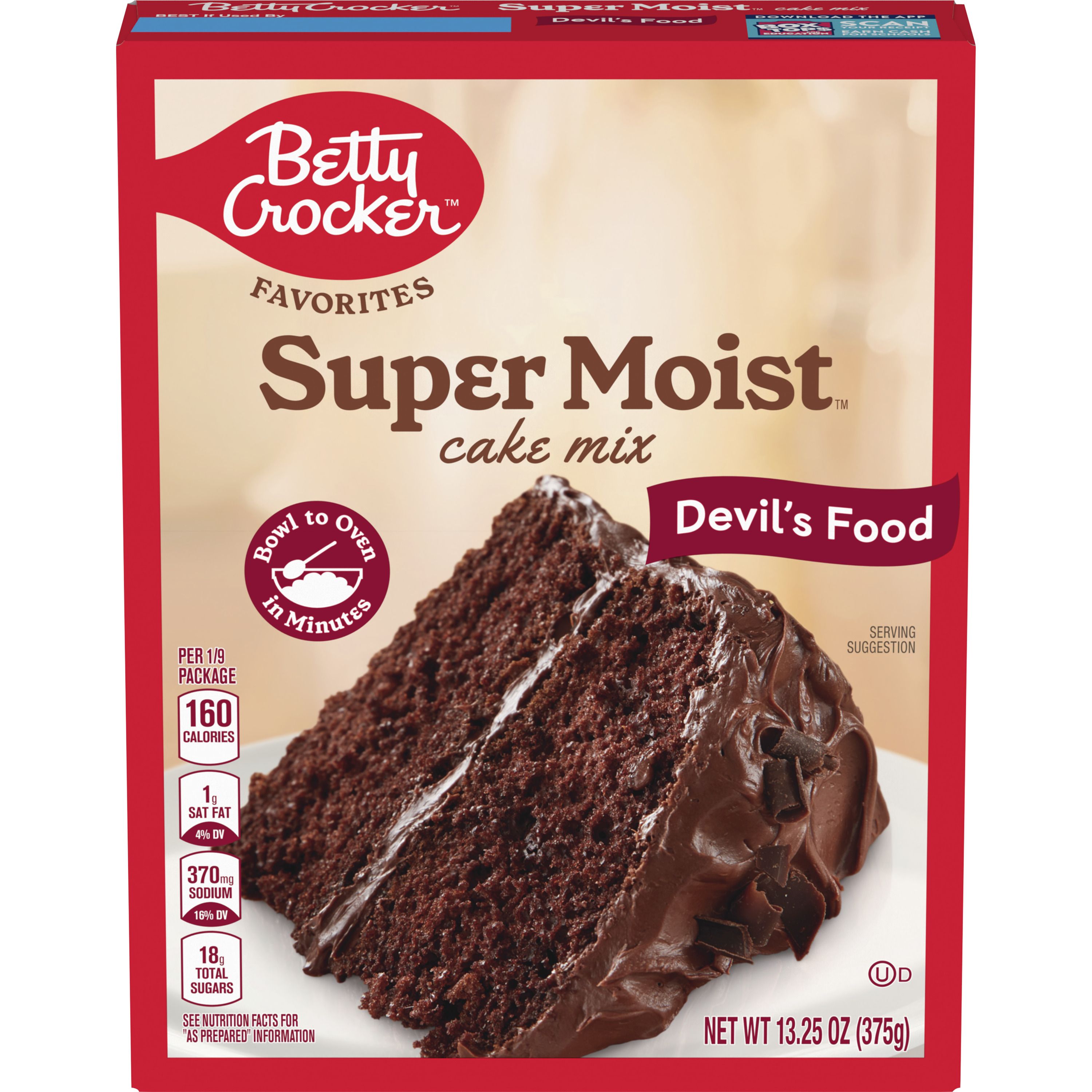 Betty Crocker Favorites Super Moist Devil’s Food Cake Mix, 13.25 oz - Front