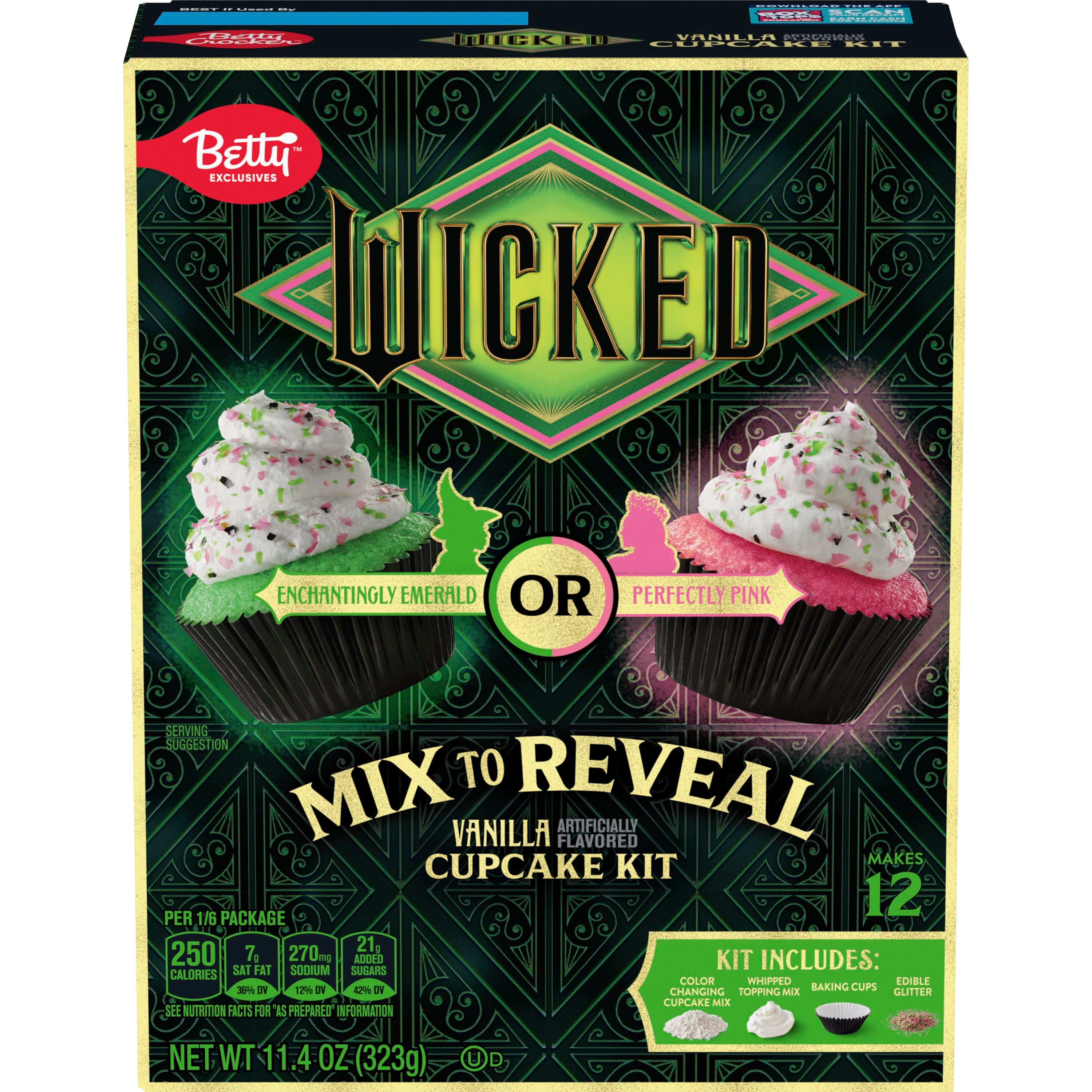 Betty Crocker Wicked Mix to Reveal Vanilla Cupcake Kit - Front