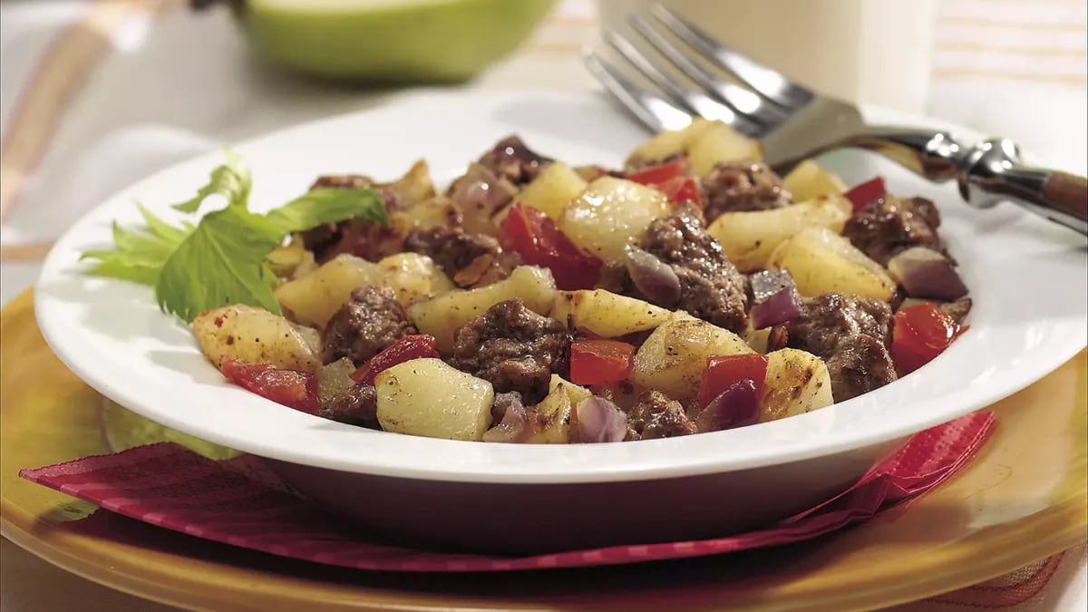 Hamburger Hash Skillet Supper