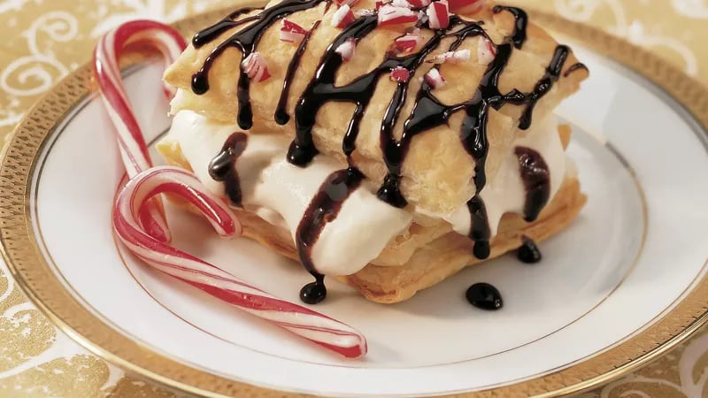 White Chocolate Peppermint Napoleons