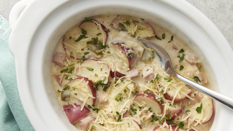 Slow-Cooker Scalloped Potatoes and Ham