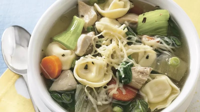 Slow-Cooker Chicken and Vegetable Tortellini Stew