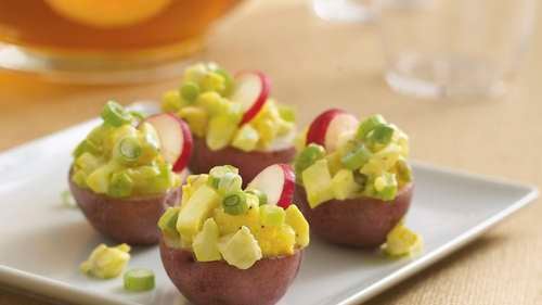 Two-Bite Potato Salad Cups {Vegan Potato Salad Appetizer or Side