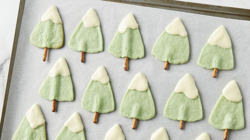 Snow-Capped Christmas Tree Cookies