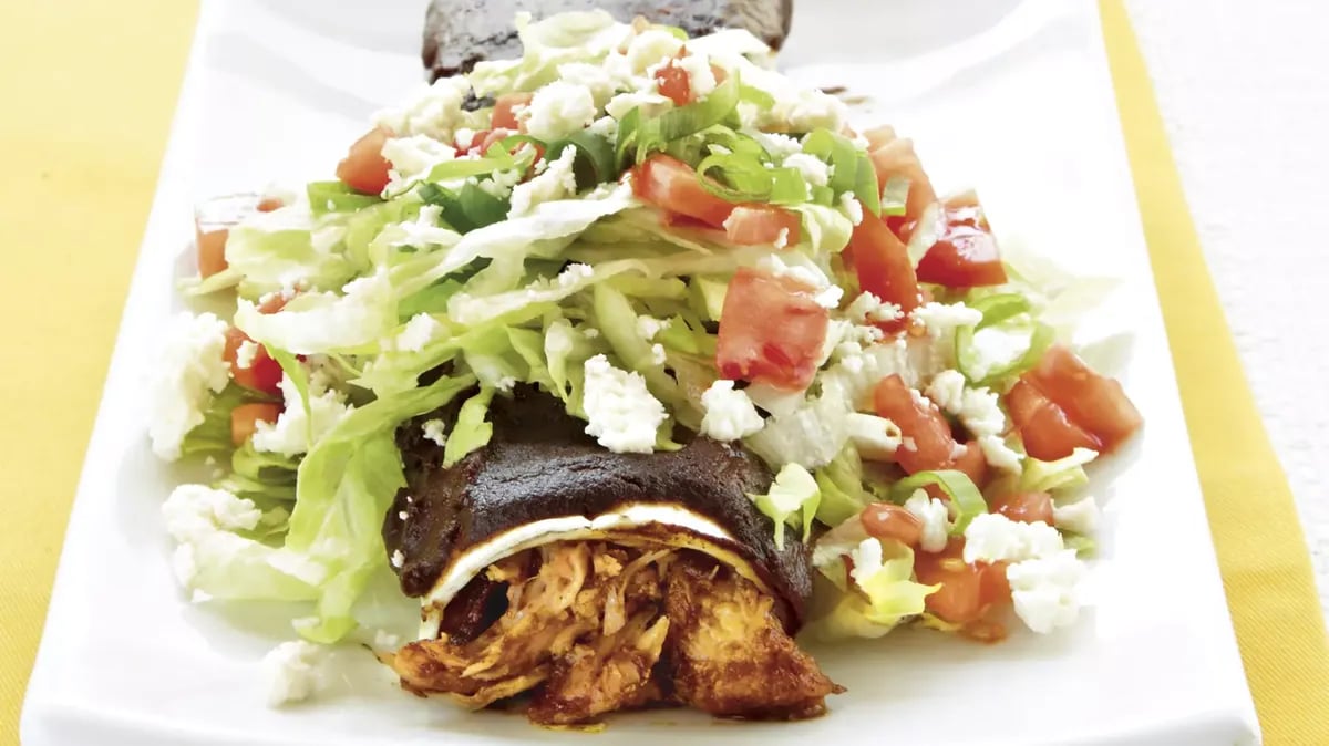 Chicken Mole Enchiladas Supreme