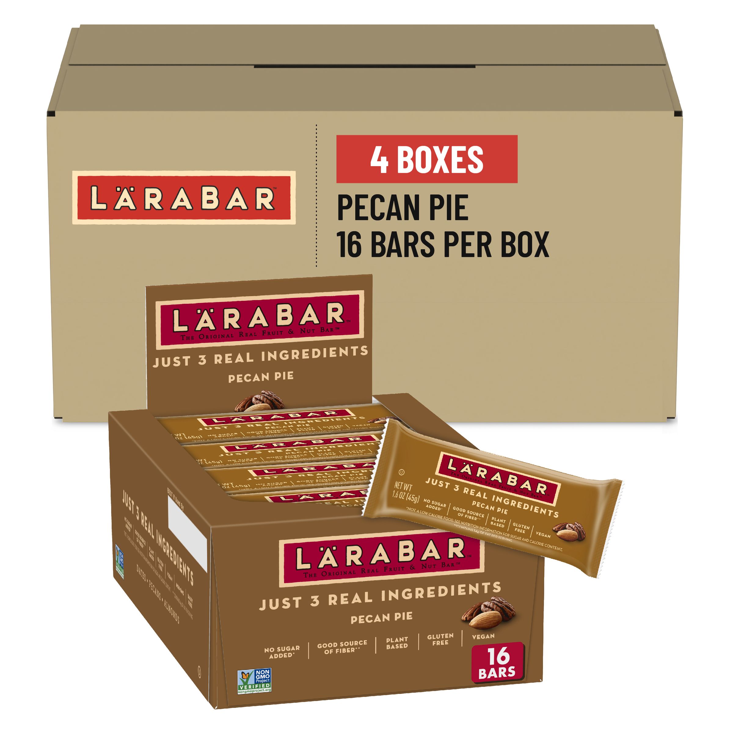  Case Optimized Hero Lärabar(TM) Gluten Free Wellness Bars Pecan Pie (16 ct) 1.6 oz