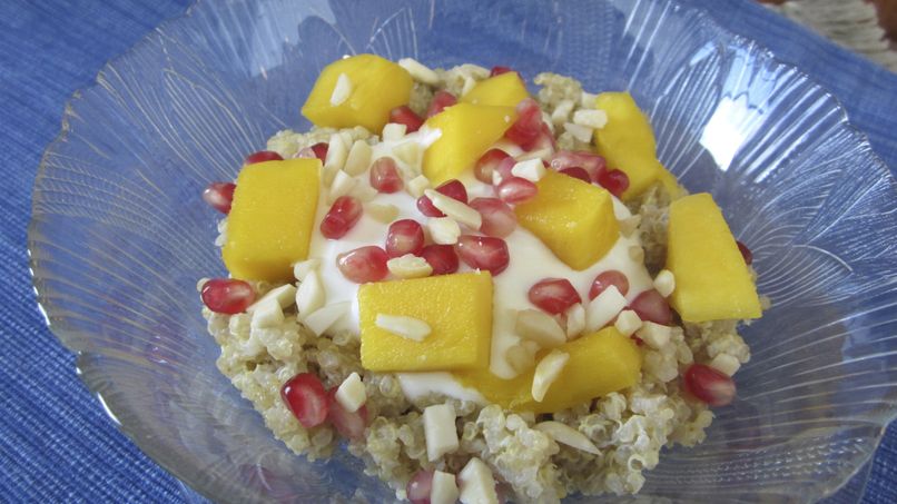 Tropical Quinoa and Fruit Breakfast Pudding
