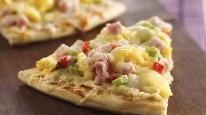 Ham and Swiss Pizza