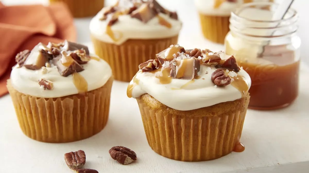 Pumpkin Salted Caramel  Cupcakes