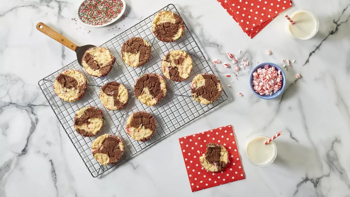 Chocolate Peppermint Swirl Cookies