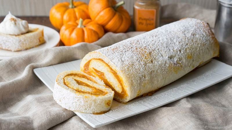 Mima's Best Pumpkin Roll - Crazy for Crust