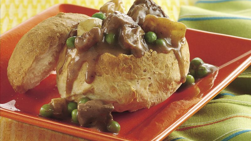 Quick Beef Stew in Bread Bowls