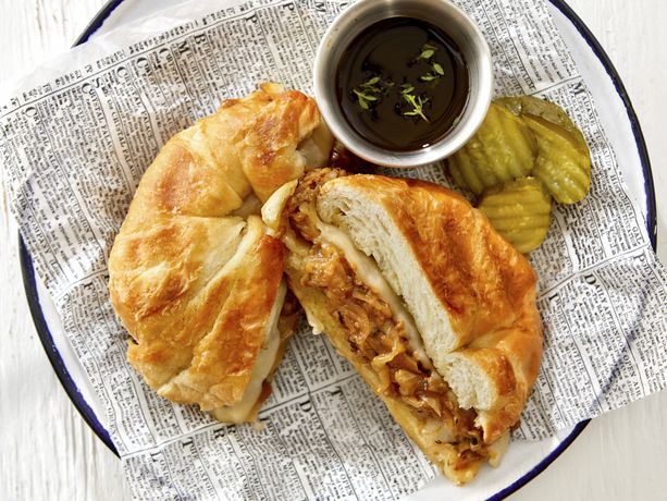 French Onion Grilled Cheese Croissant