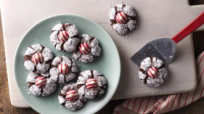 Chocolate Mint Crinkles