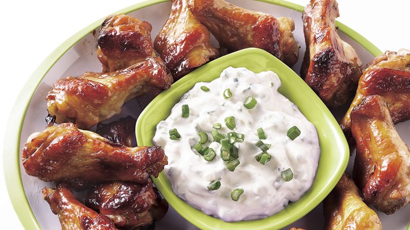 Jerk Chicken Wings with Creamy Dipping Sauce