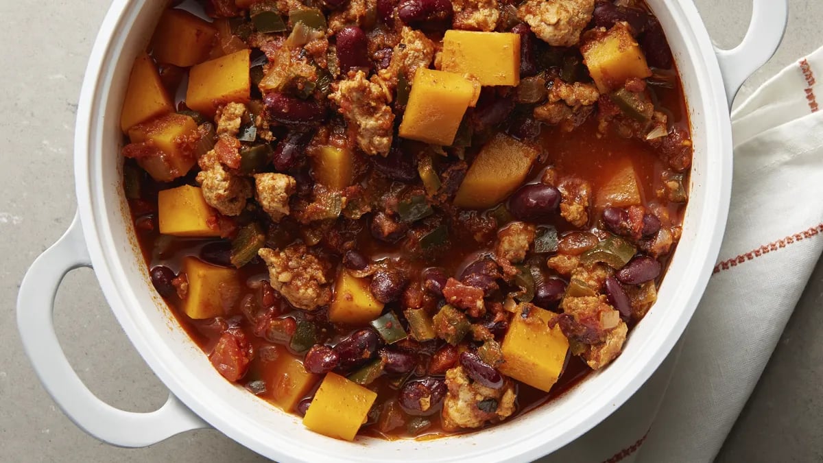 Turkey Chili with Squash