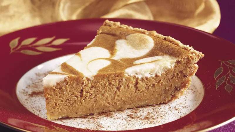 Pumpkin-Cream Cheese Pie with Cookie Crust