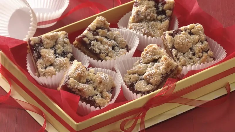 Linzer Torte Bars (Cookie Exchange Quantity)