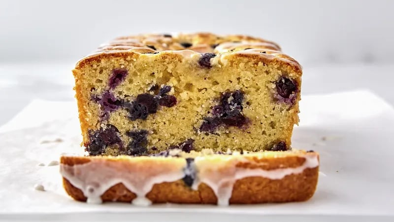 Glazed Lemon-Blueberry Loaf