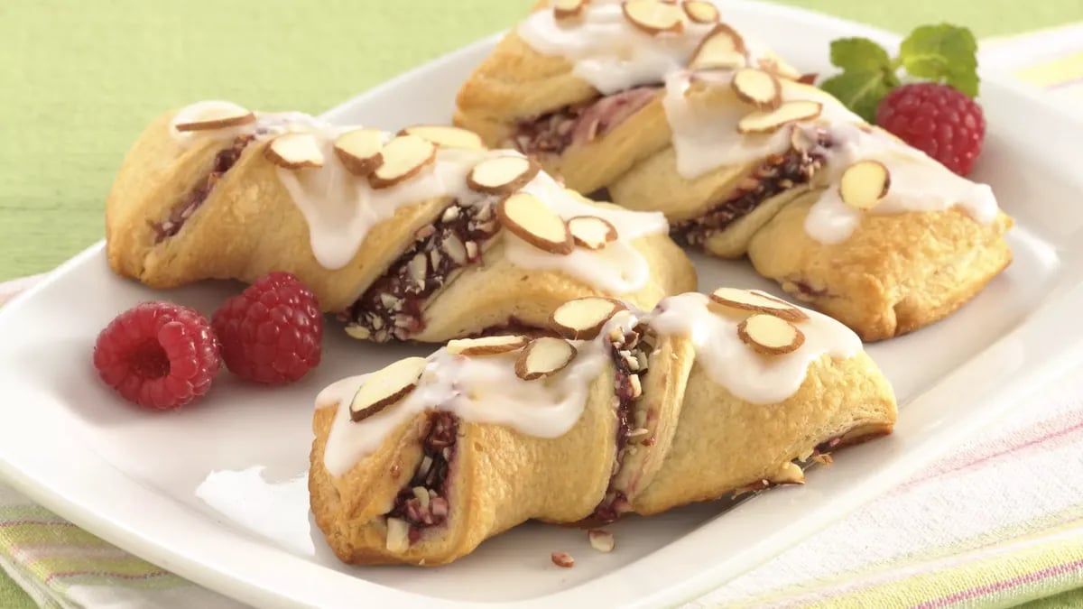 Raspberry Crescent Twists