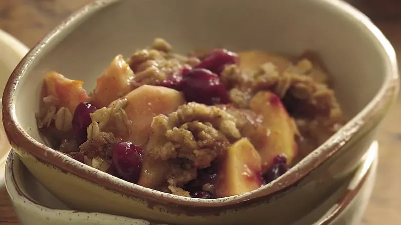 Apple Cranberry Crumble