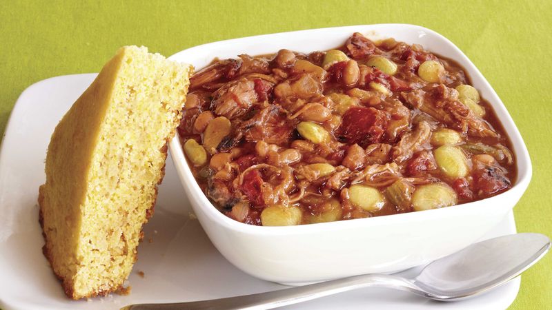 Slow-Cooker Pork and Bean Stew