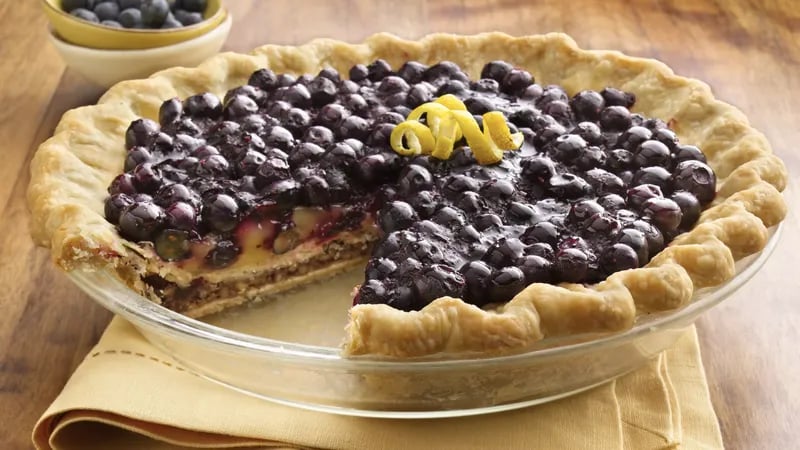 Double-Bottom Blueberry, Lemon and Pecan Pie