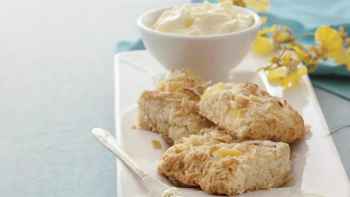 Coconut, Pineapple and Macadamia Scones 