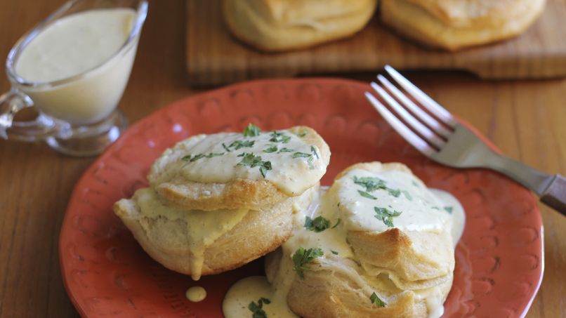 Biscuits with Corn Sauce