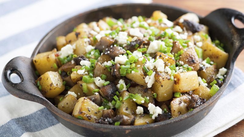 Spicy Portabella and Potato Hash