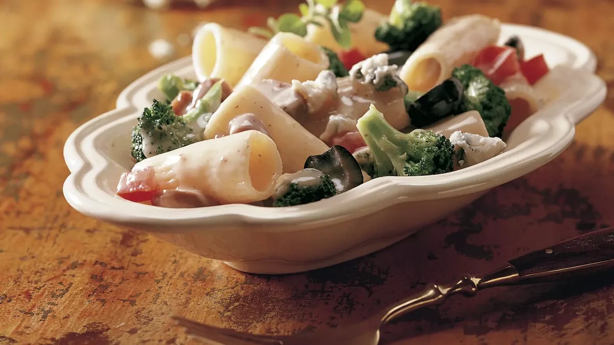 Gorgonzola Rigatoni with Vegetables