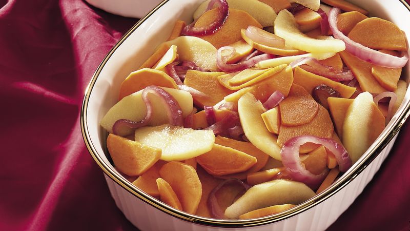 Sweet Potatoes With Apples And Onions