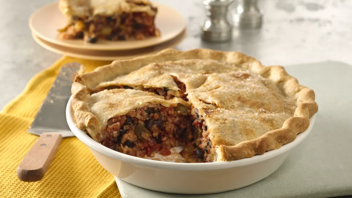 Cajun Beans and Rice Pot Pie