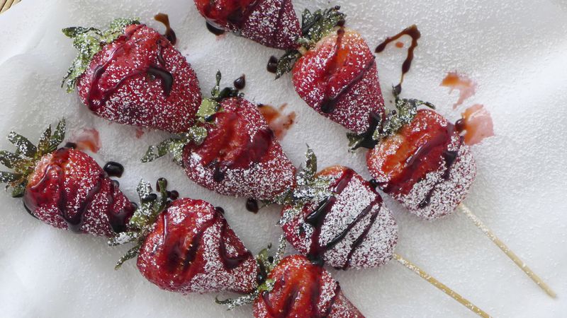 Grilled Balsamic Strawberries