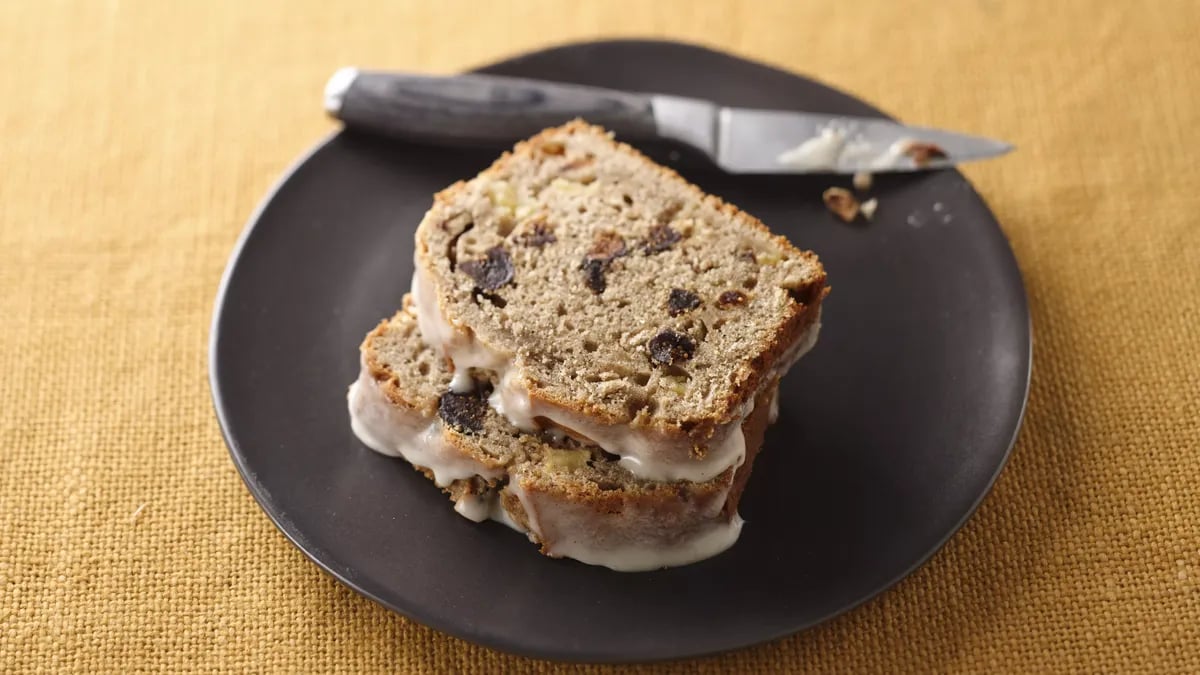 Apple Fig Bread with Honey Glaze