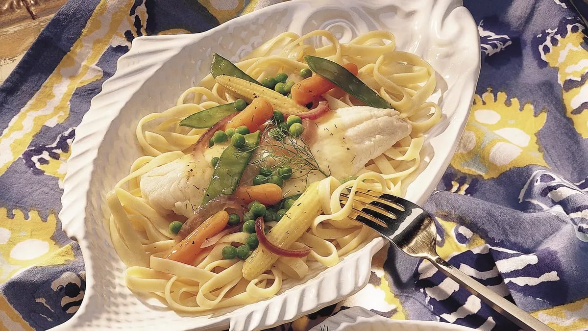 Haddock with Lemon Pepper Vegetables