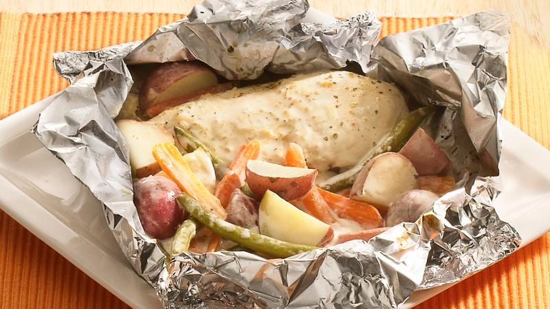 Chicken-Bacon-Ranch Foil Packs Recipe 
