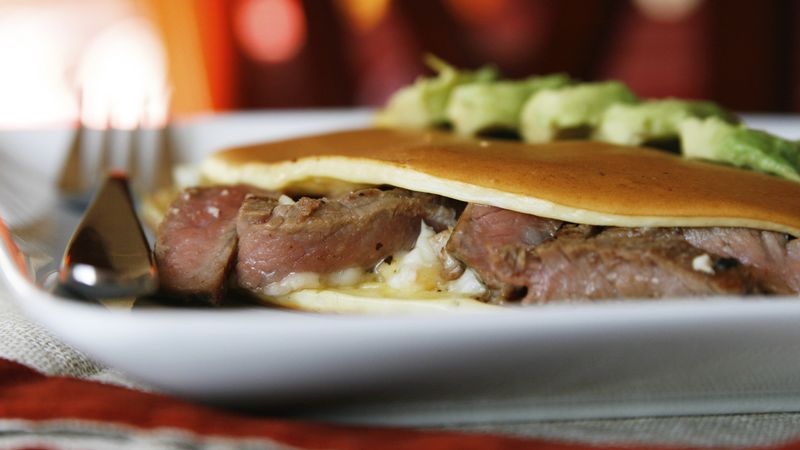 Steak and Blue Cheese Breakfast Tacos