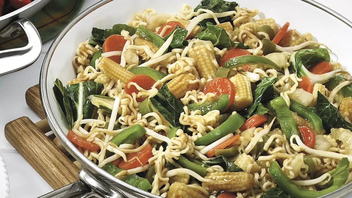 Teriyaki Vegetable Stir-fry with Ramen Noodles