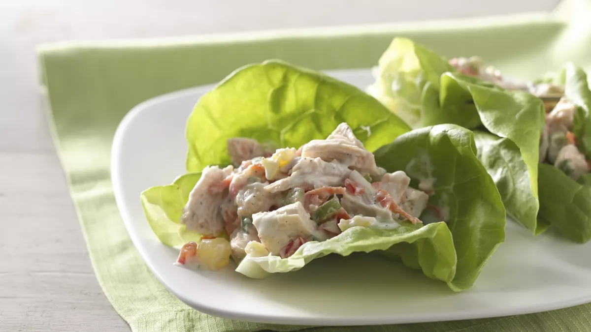 Pineapple Chicken Salad Lettuce Wraps