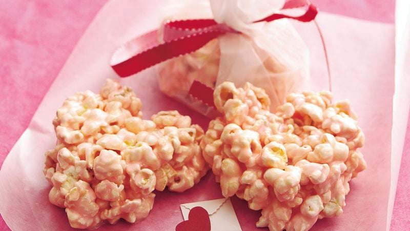 Puffy Pink Popcorn Hearts