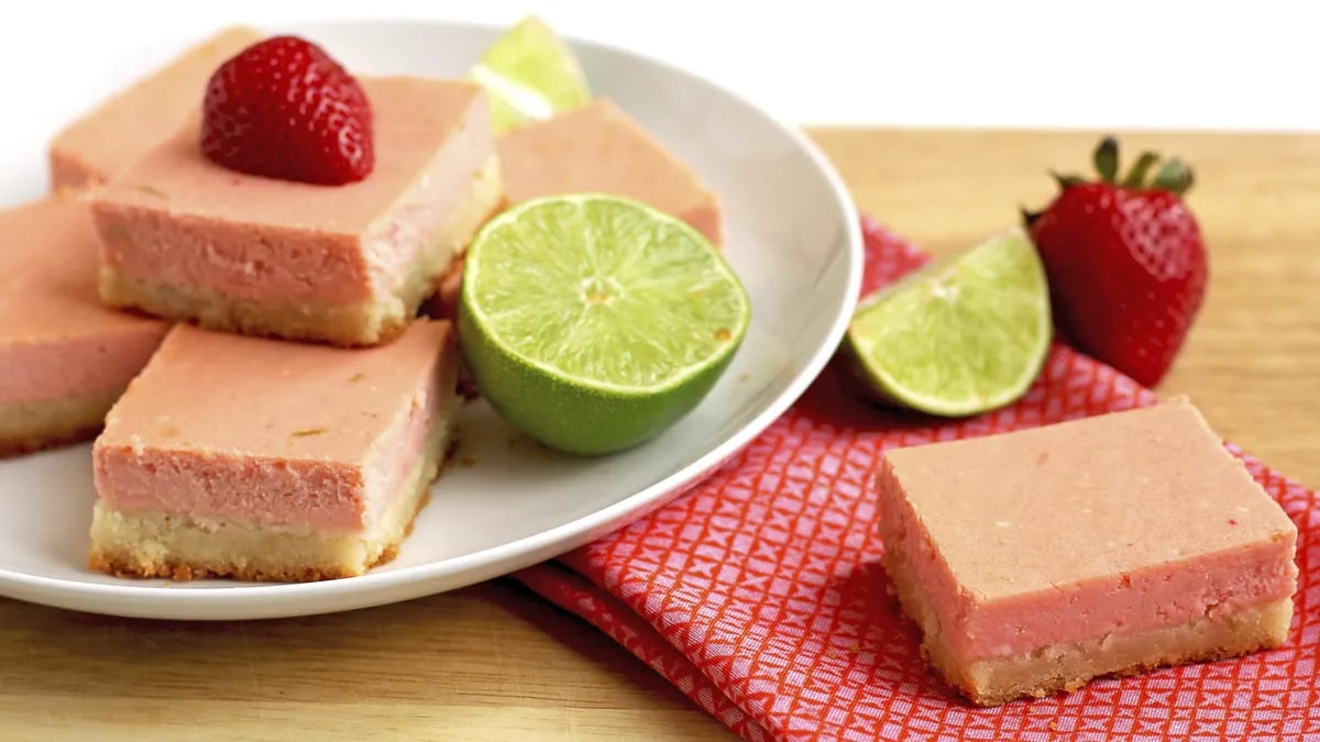 Strawberry Margarita Cheesecake Bars